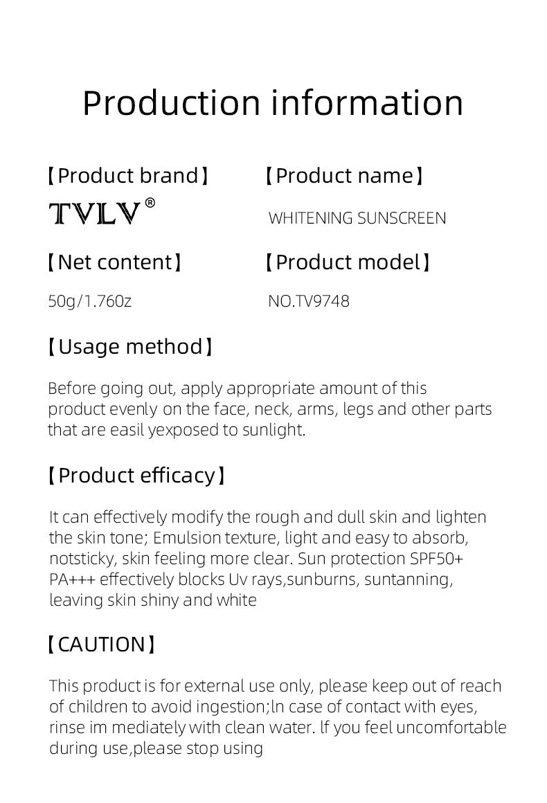 Whitening Sunscreen